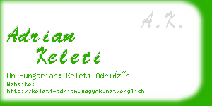 adrian keleti business card